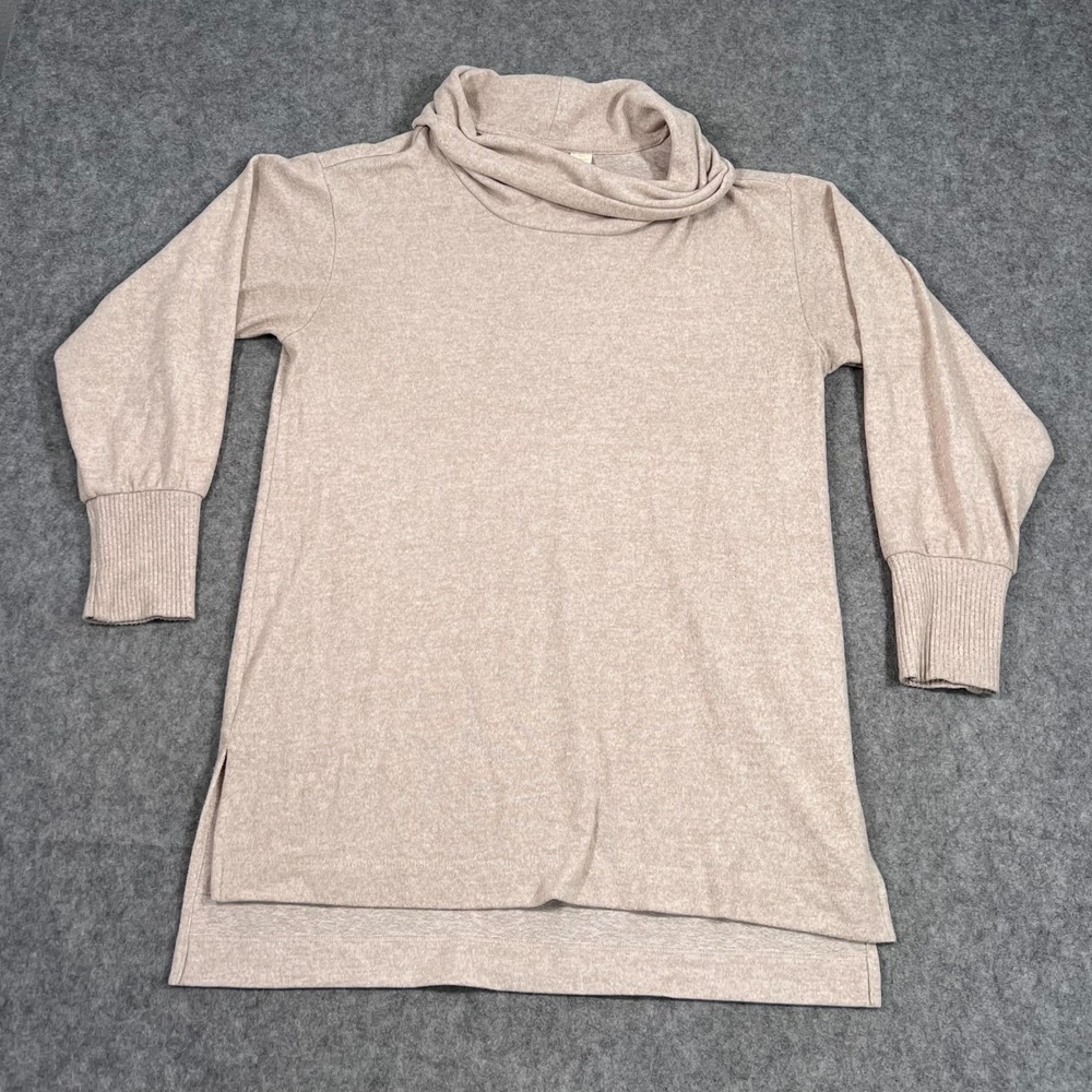 Anthropologie Maeve Heather Beige Cowl Neck Tunic‎ Top Women's Size Medium